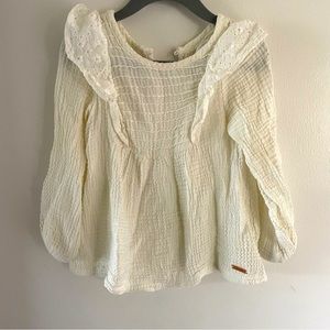Tahari Off White / Cream Boho Shirt